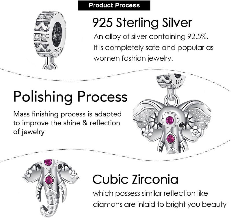 VALGACLS 925 Sterling Silver Family Love Mom Mouse Heart Charms for Bracelets Necklace Valentine's Day Mother's Day Jewelry Charm for Women - Image 4